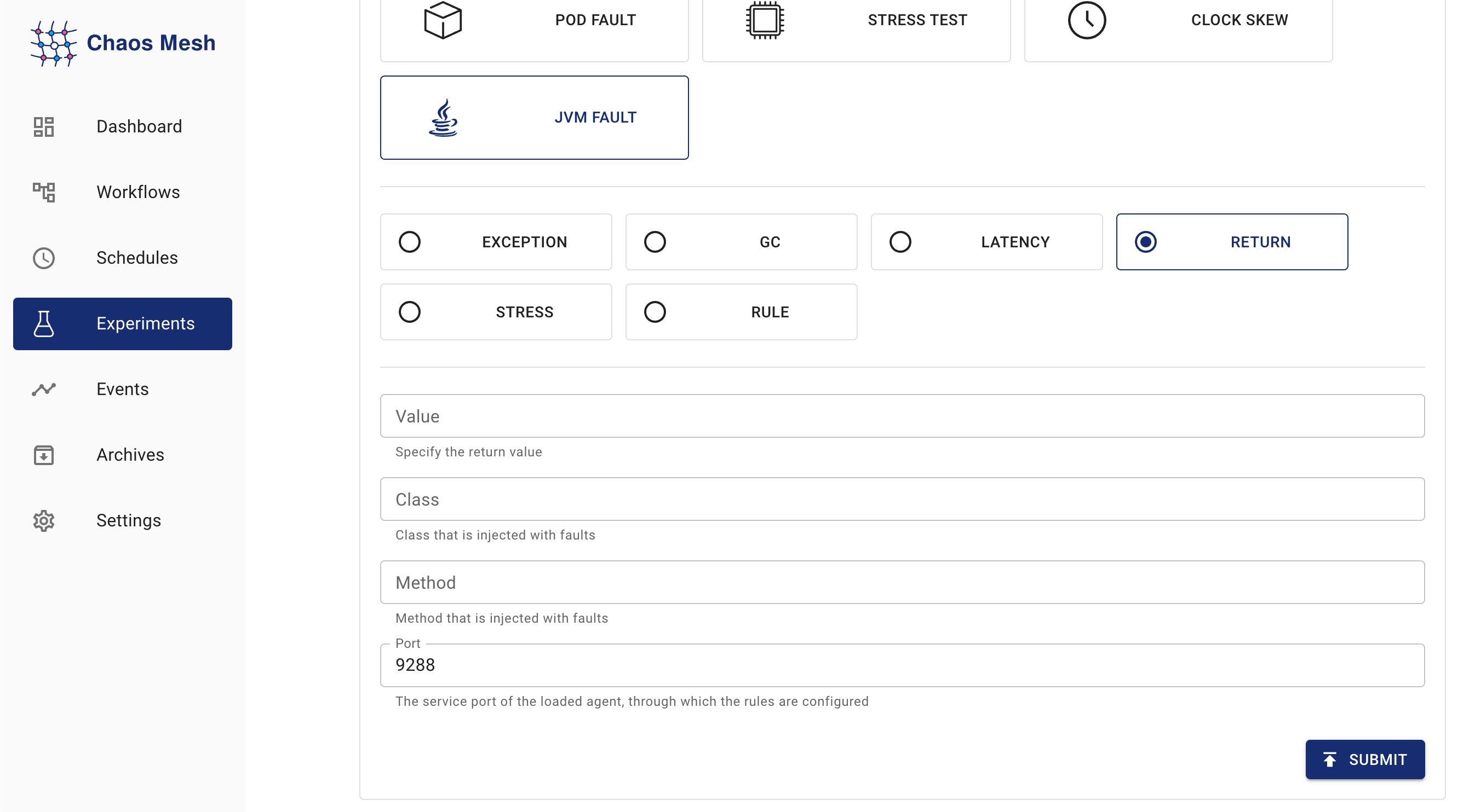 JVMChaos experiments